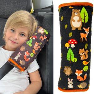 Car sleeping pillow forest animals