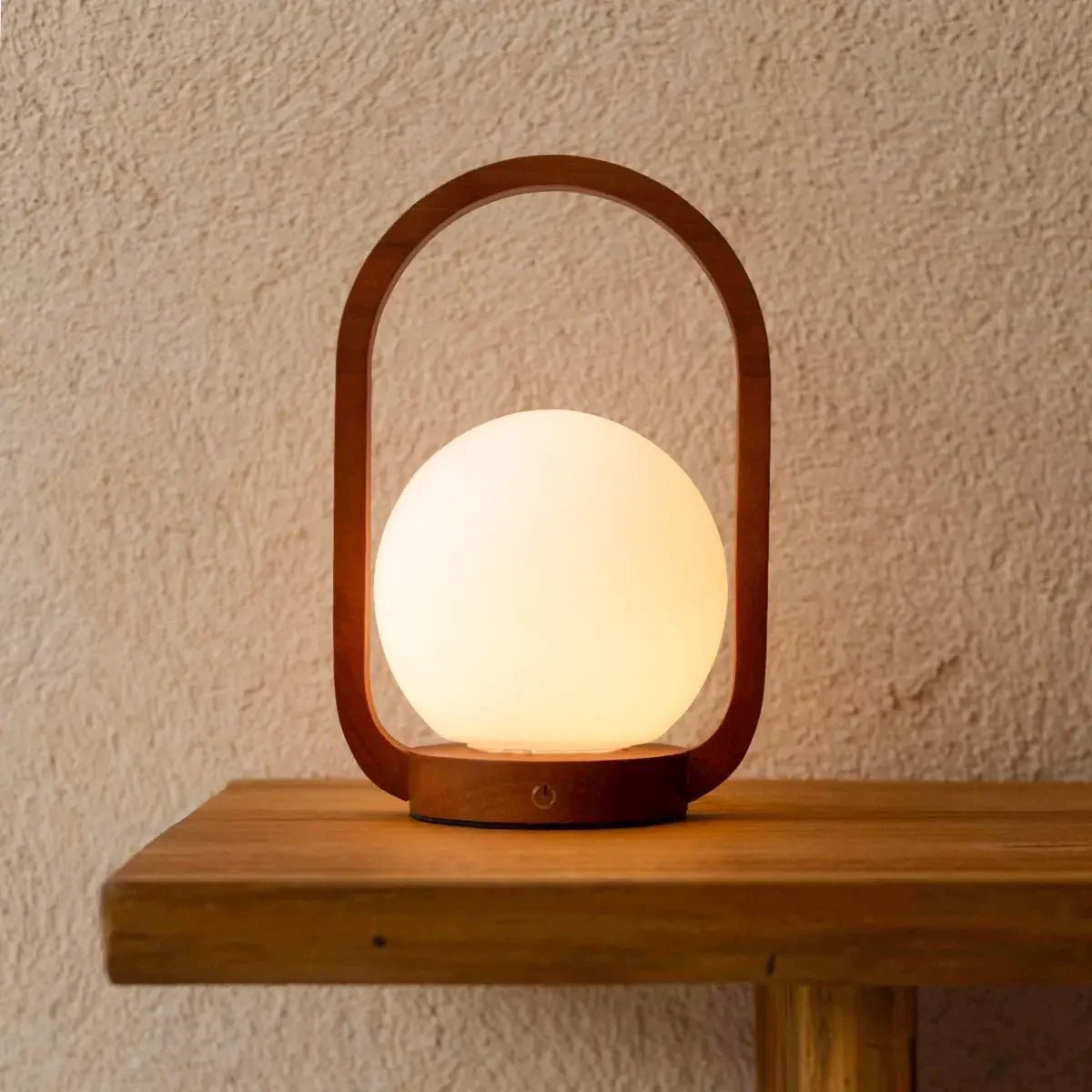 Skye Chestnut Brown Wooden Cordless Lamp