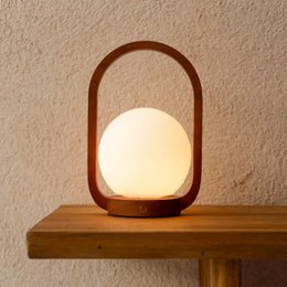 Skye Chestnut Brown ledningsfri trælampe