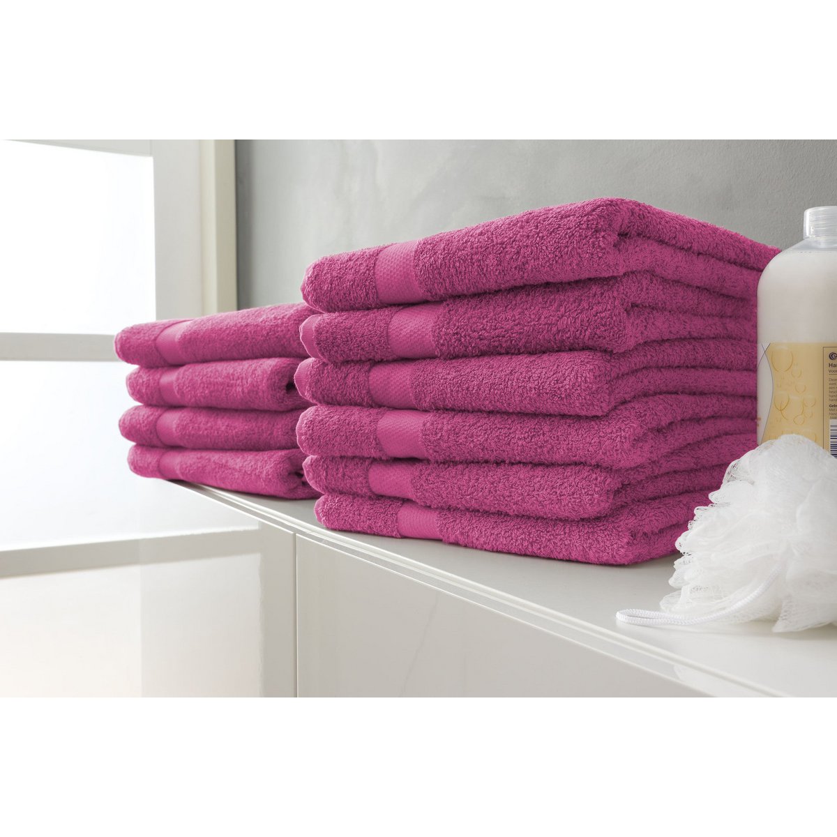 100% Katoenen Handdoeken Fuchsia