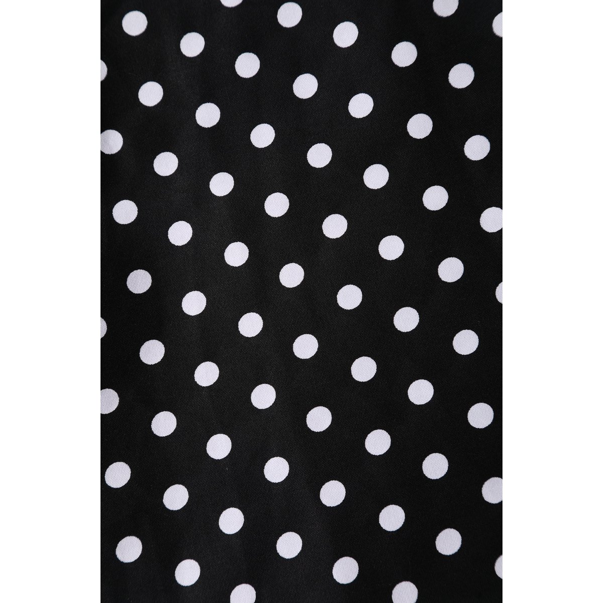 Stock UE May V-Neck 50-tych sukienki w stylu Black Polka Dot