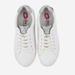 Simone-Blanc/Glitter Argent