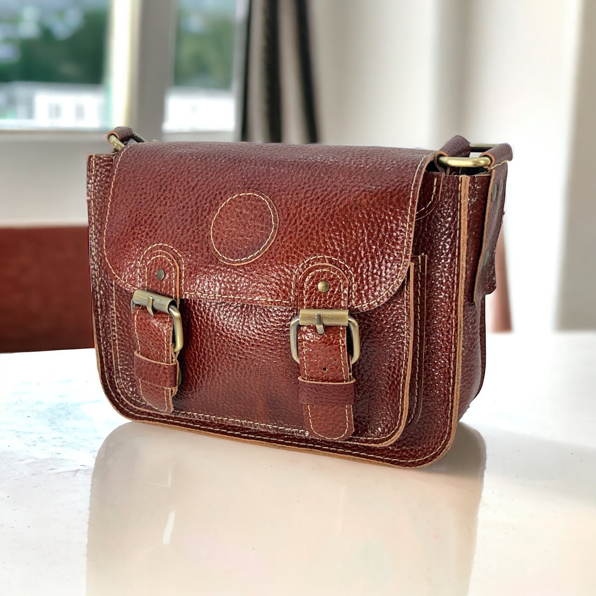 Handmade Genuine Leather Crossbody Bag