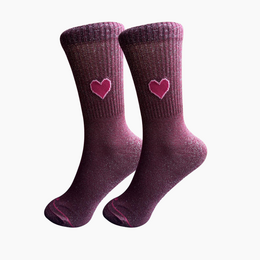 Glitter socks Big Love Plum