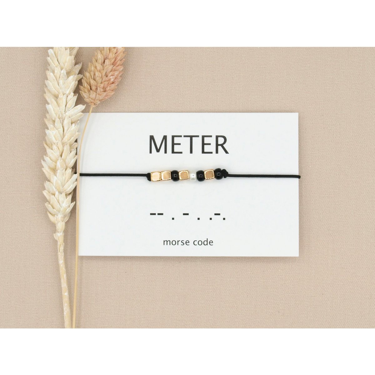Morse code armband meter (zilver,rosé goud,goud)