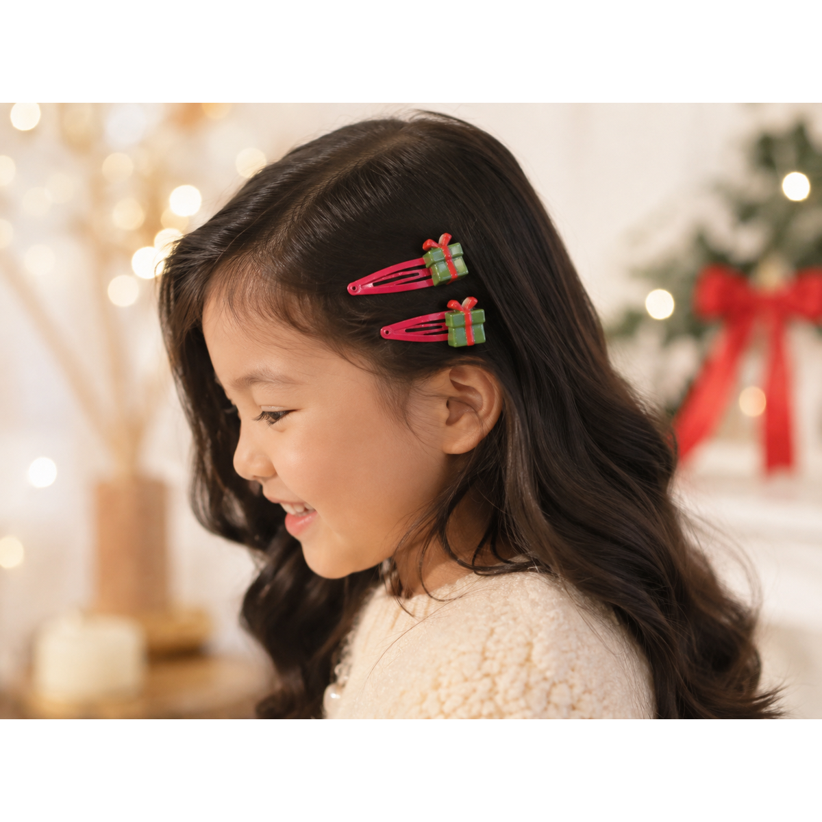 Haarspangen mit Weihnachtsmotiv – Weihnachtsgeschenke
