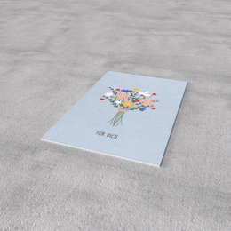 Carte midi - bouquet de fleurs - N°133