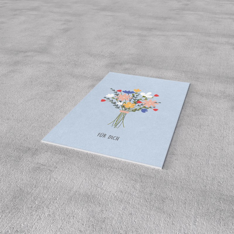 Carte midi - bouquet de fleurs - N°133