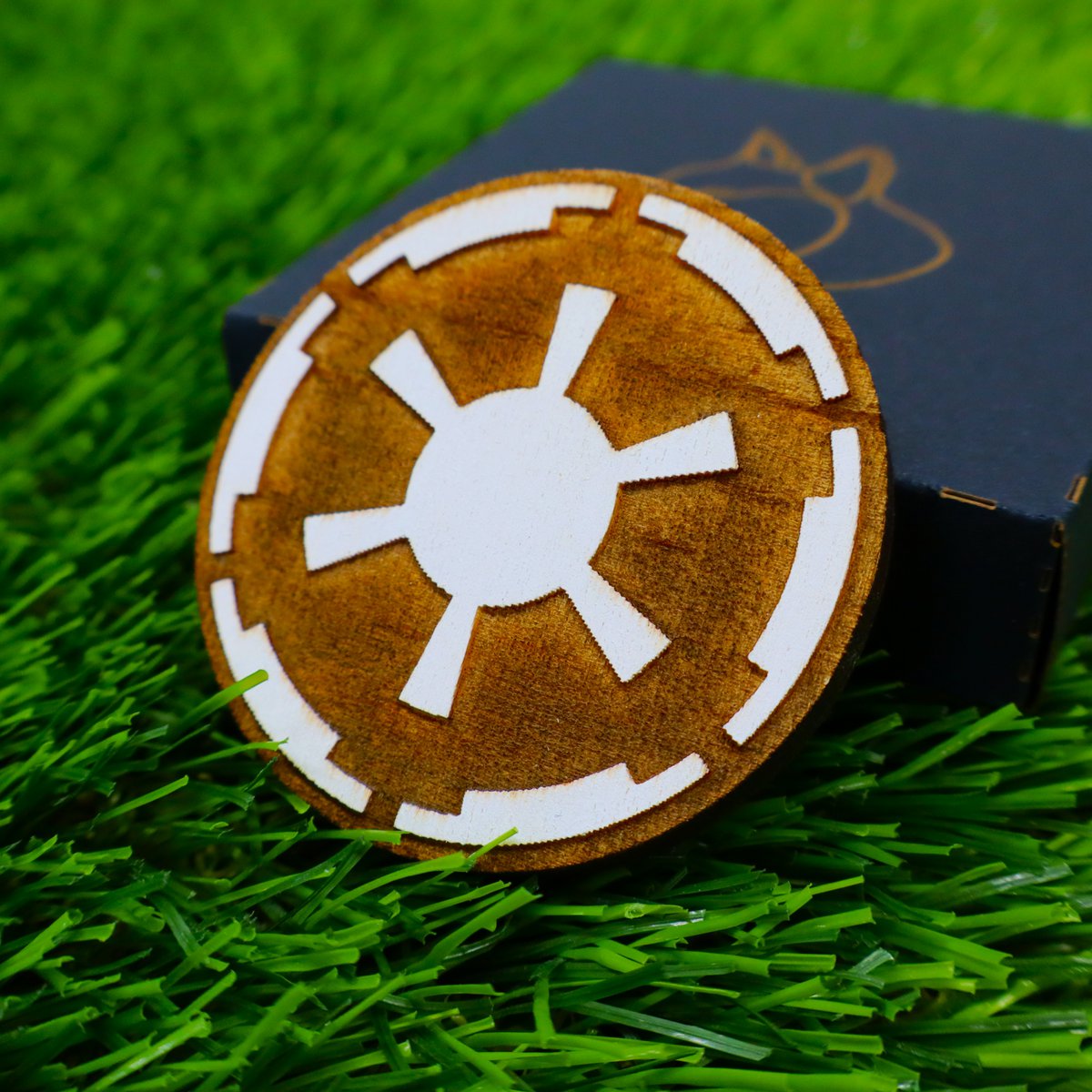 Drewniane lodówki Star Wars - Laserowe ręcznie malowane symbole - Mandalorian, Jedi, Imperium, Rebelianci, Republika, Pierwsze Zamów
