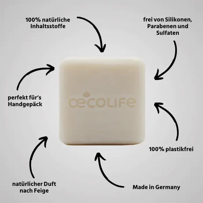 oecolife shampoo solido olio di argan e fico