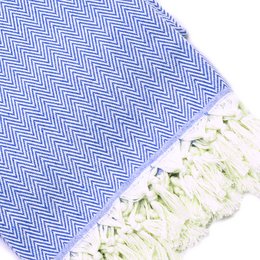 Sax Blue 200 cm x 260 cm 100% Cotton