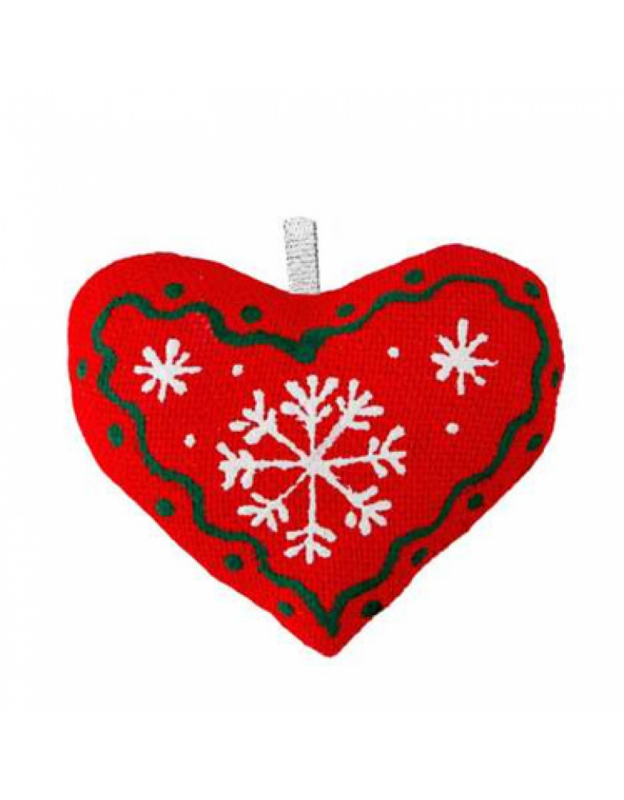 Weihnachtsherz mit Schneeflocken