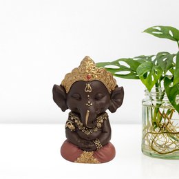 Statuetta Ganesh 2 - Portafortuna - Decorazione Zen e Feng Shui - Per creare un'atmosfera rilassante e spirituale - Idea regalo