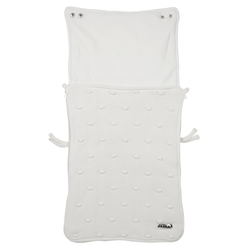 Footmuff Knots velvet Offwhite