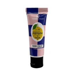 Vegan hand cream in a mini tube, with lemon and bergamot scent, 30ml size.