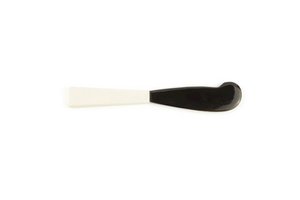 Buttermesser mit Knochengriff und schwarzer Hornklinge