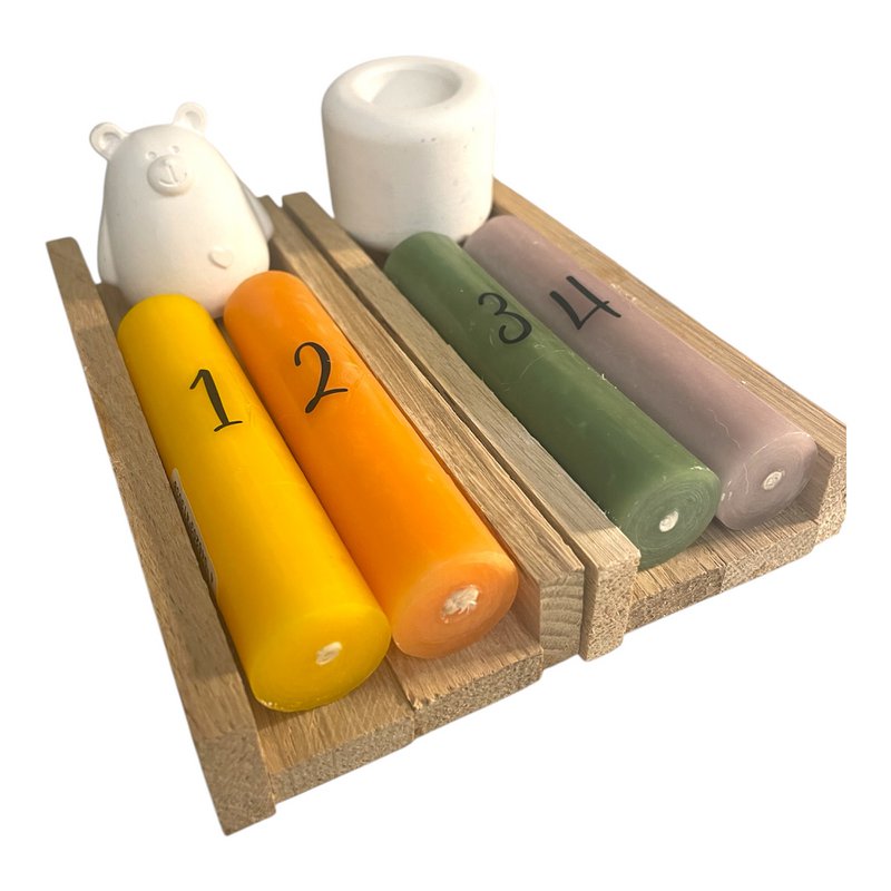 Abrazando la Navidad: Juego de velas de Adviento
