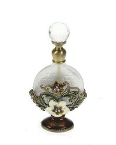 Perfume bottle Gold-colored enamel