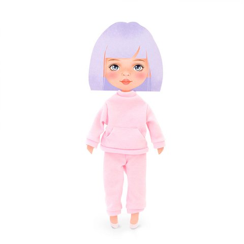 Soft toy, Sweet Sisters - Clothing set: Pink Tracksuit (35cm)