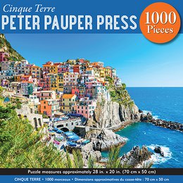  Cinque Terre coastal village puzzle 1000 pieces colorful houses cliffside Mediterranean landscape scenic