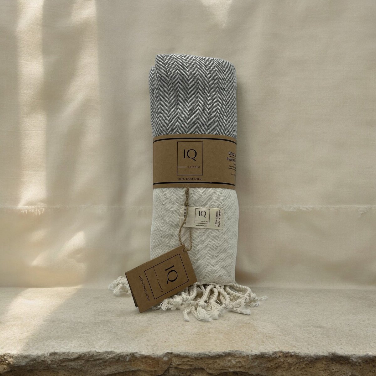 serviette de hammam | Serviette de sauna | Serviette de plage | Vénézuela | Gris | 170x95cm