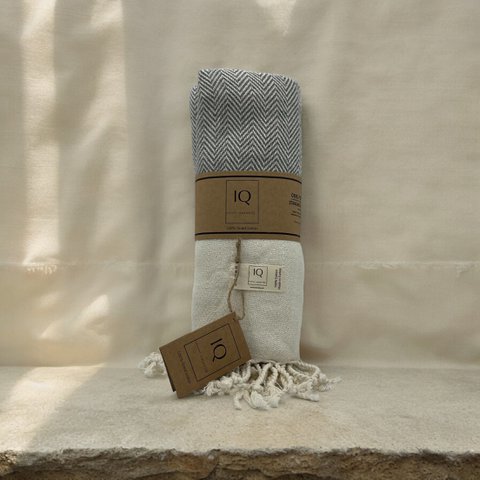 hammam towel | Sauna towel | Beach towel | Venezuela | Gray | 170x95cm