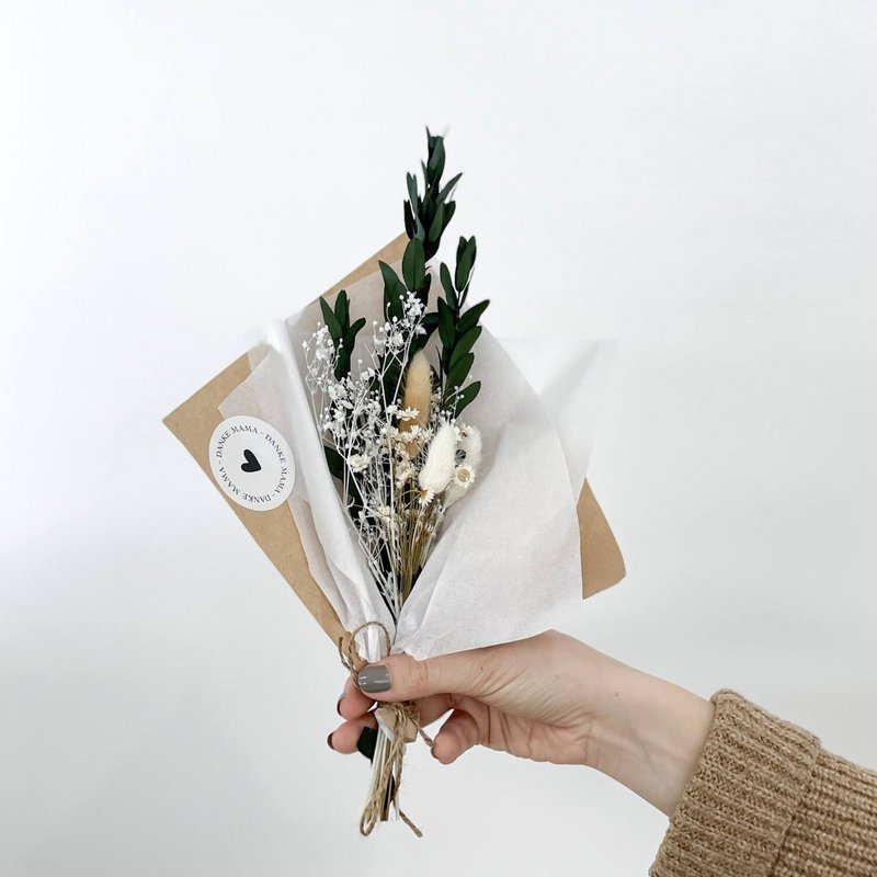 Tørret blomsterbuket minigrøn