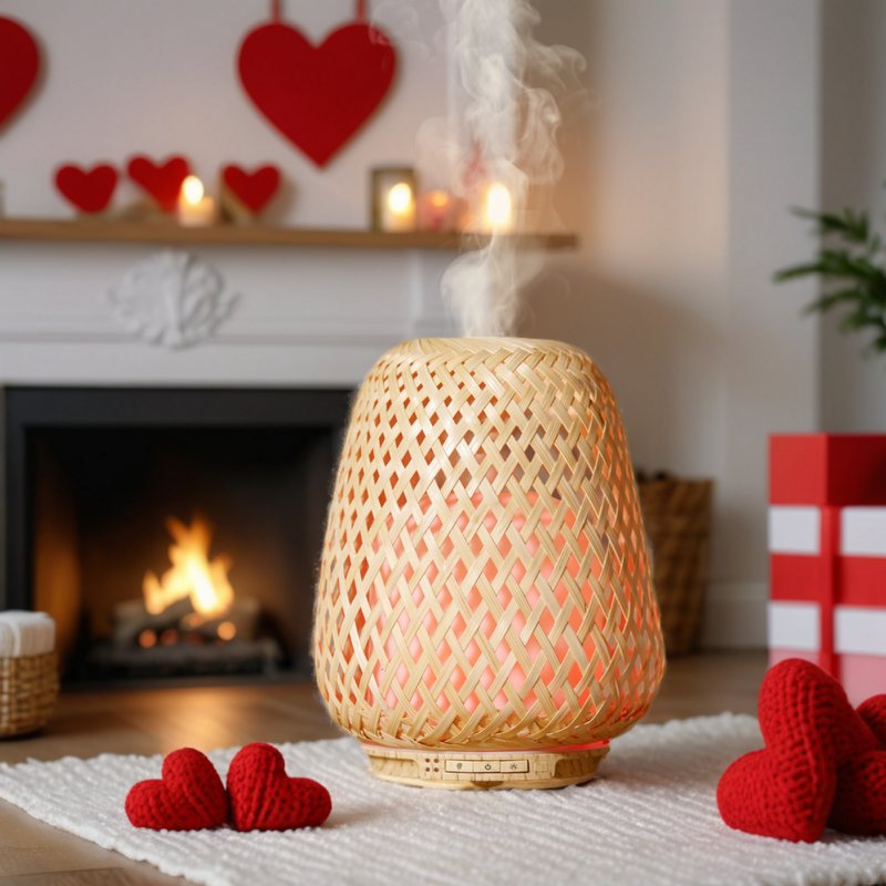 Ultralydsdiffuser – Olaki – Rattan Shell – Sund spredning af parfumerede dufte – Original gaveidé