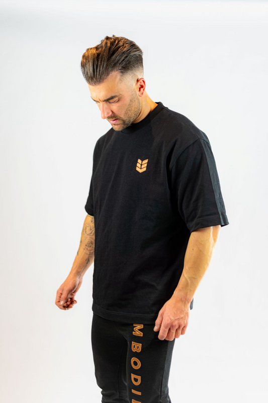 T-shirt oversize incarnata Empire unisex – Sostenibile, durevole, ad alto tasso di rivendita, realizzata in cotone organico da 340 g/m² (!) Logo ricamato