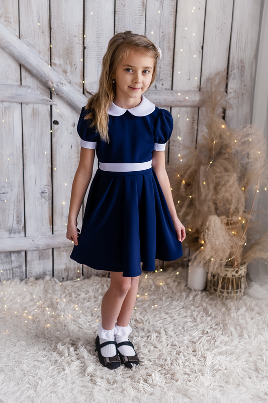 Eliza classic navy dress for girls
