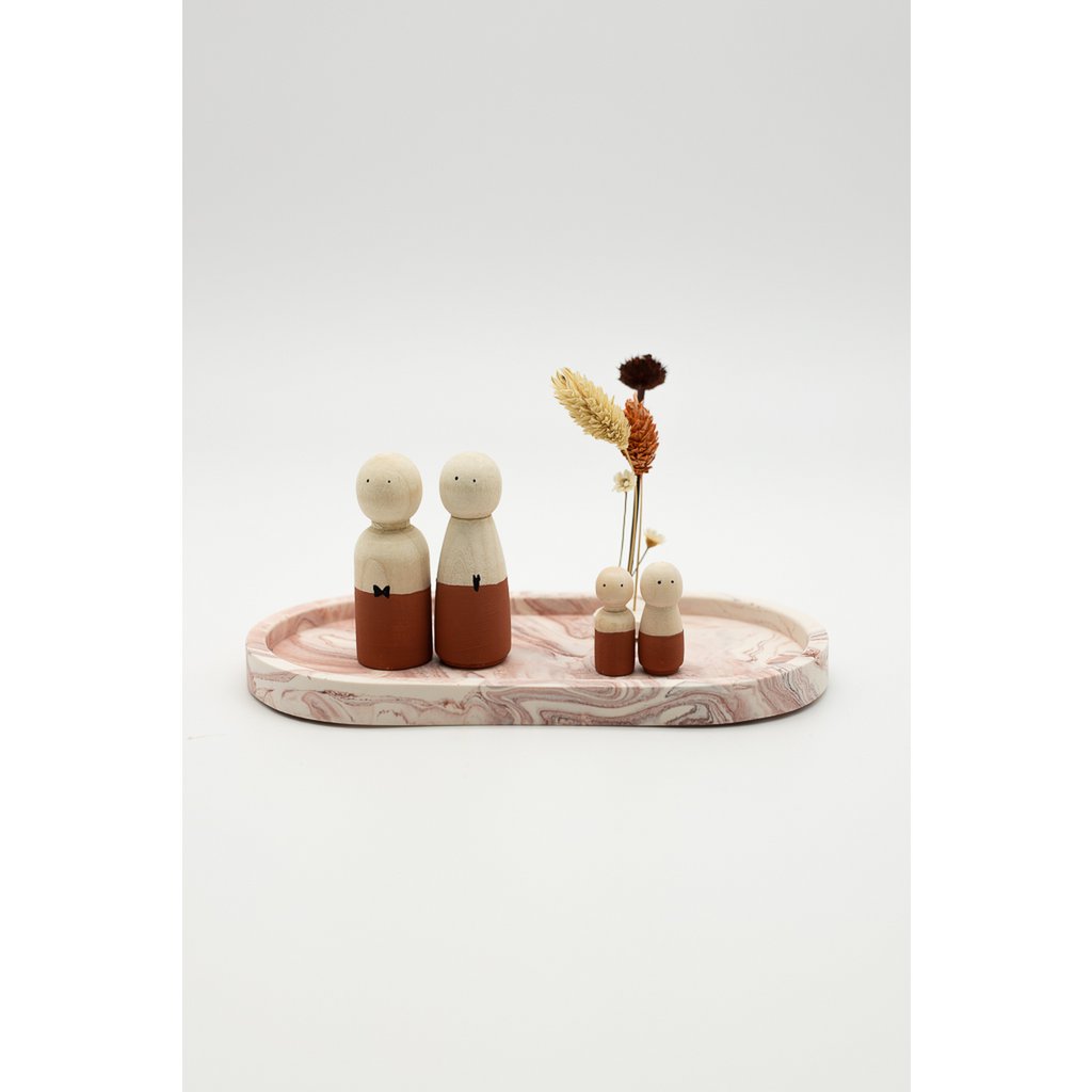 Plateau Ovaal Marble Blush - Tray Dienblad Onderzetter