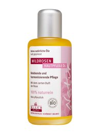 Organic wild rose oil, 100 ml, for body care, with natural ingredients.
