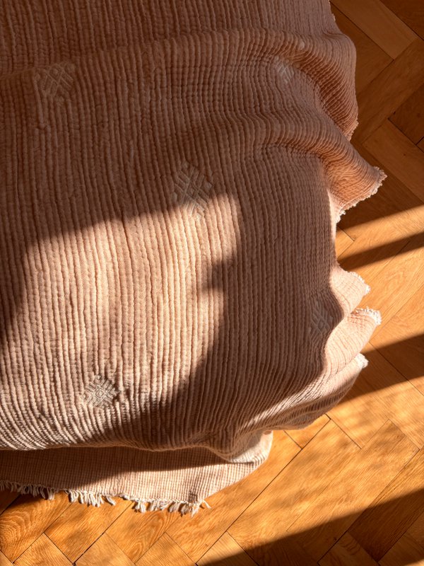Muslin blanket - beige-white - 2.20 x 2.50 m