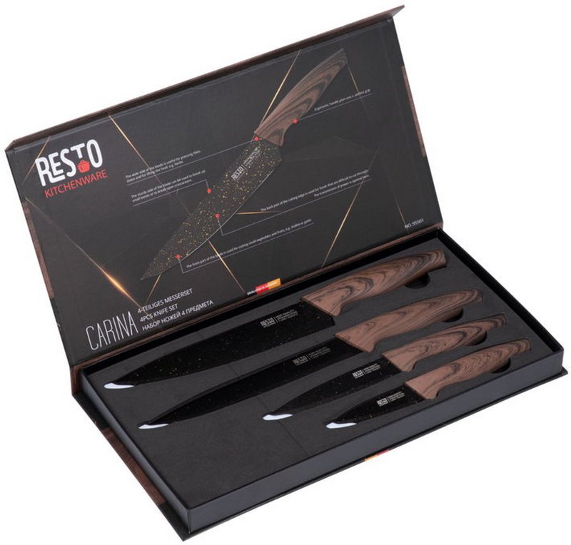 RESTO 95501 Carina Luxury Knife Set - 4 pieces - In gift packaging