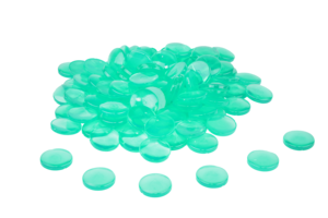Wissner® 100 muggle stones Ø 20 mm, red nuggets made of re-plastic, frosted & robust, for tinkering, learning and decorating copy