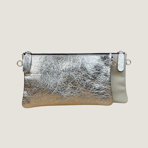 Bolso de mano Juliette bicolor en piel plena flor – 21 x 12,5 cm