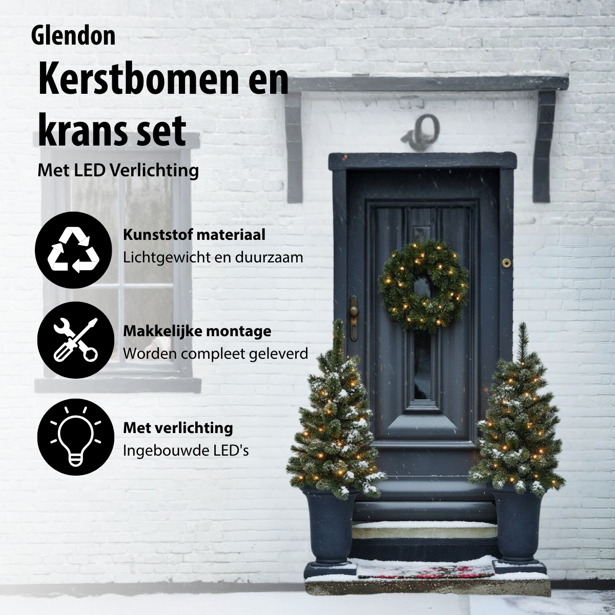 Kunstkerstboom Glendon Groen