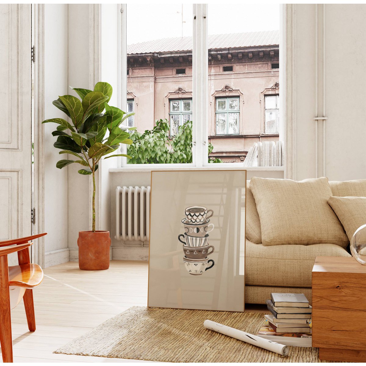 Kaffeetassen-Poster, Kaffee-Kunstdruck, Kaffeetassen-Druck, Kaffeeecken-Druck, Kaffee-Poster, Kaffeetassen-Wandkunst, trendige Küchen-Wandkunst