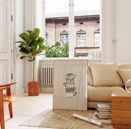 Kaffeetassen-Poster, Kaffee-Kunstdruck, Kaffeetassen-Druck, Kaffeeecken-Druck, Kaffee-Poster, Kaffeetassen-Wandkunst, trendige Küchen-Wandkunst