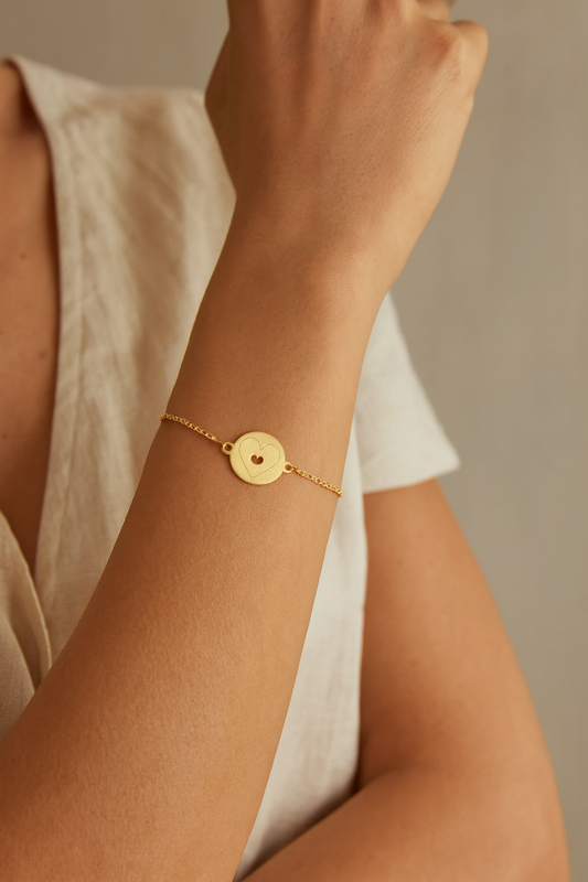 Dit hjerte i mit hjerte armbånd