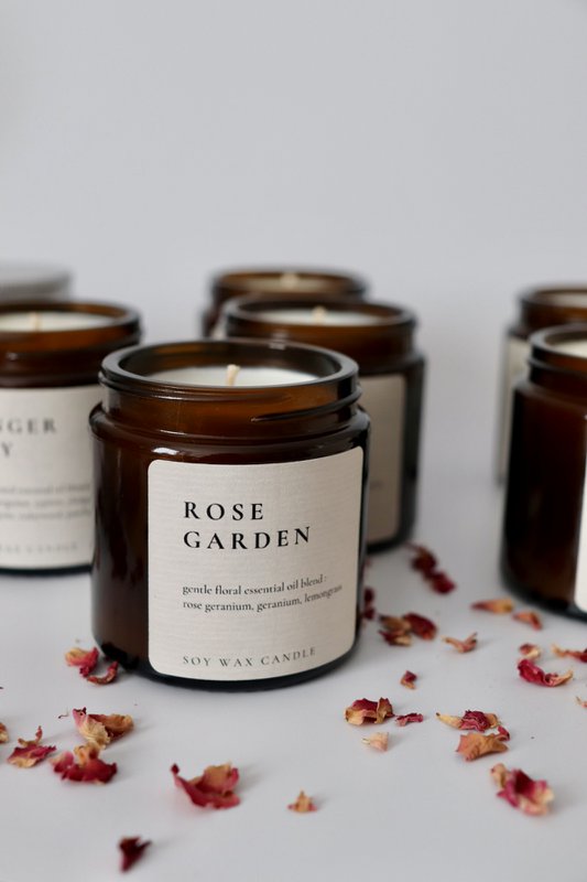 Rose Garden, natural soy wax candle with essential oils