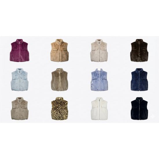 HS Kunstfell-Bodywarmer mit Pattentasche – Einheitsgröße – Wintertrend 2026