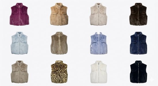 HS Kunstfell-Bodywarmer mit Pattentasche – Einheitsgröße – Wintertrend 2026
