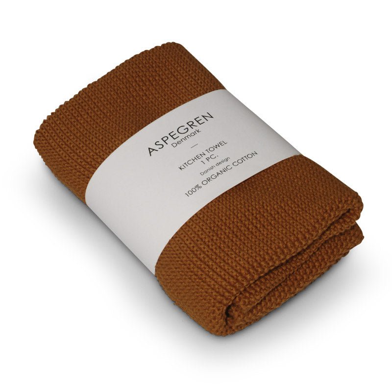 Knitted Kitchen Towel – Solid – Pumpkin