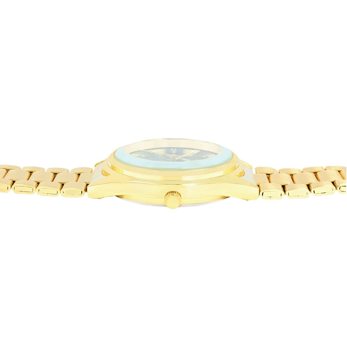 Alain Miller unisex watch with metal strap, Ø 36.5 mm, gold/green