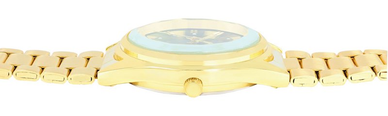 Alain Miller unisex watch with metal strap, Ø 36.5 mm, gold/green