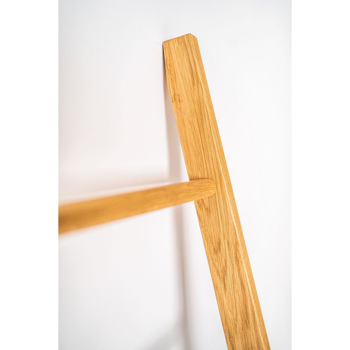 Kledingladder, handdoekladder van massief eikenhout