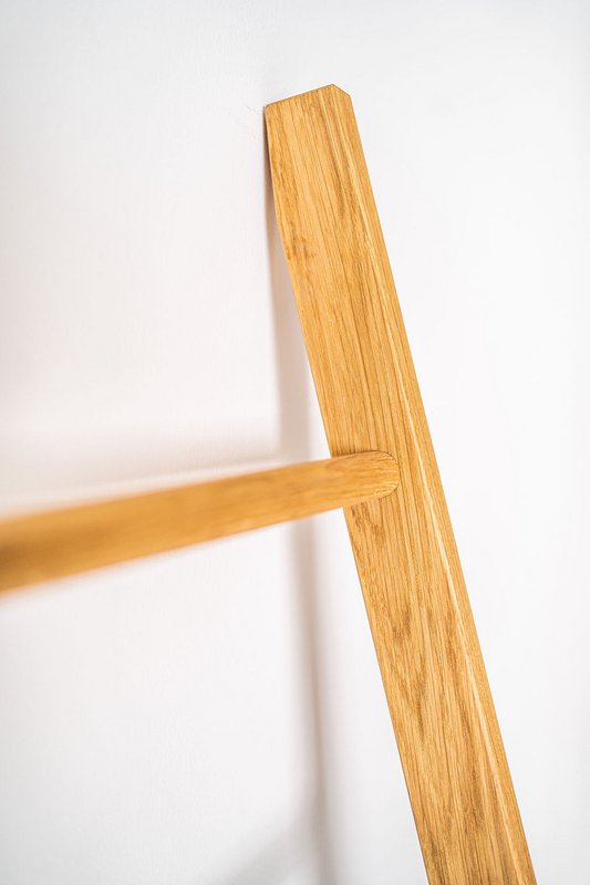Escalera para ropa, escalera para toallas de roble macizo