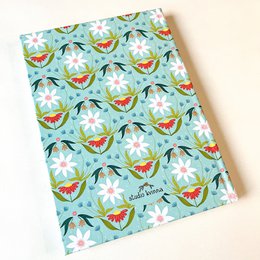 Notebook med blomstermønster A5