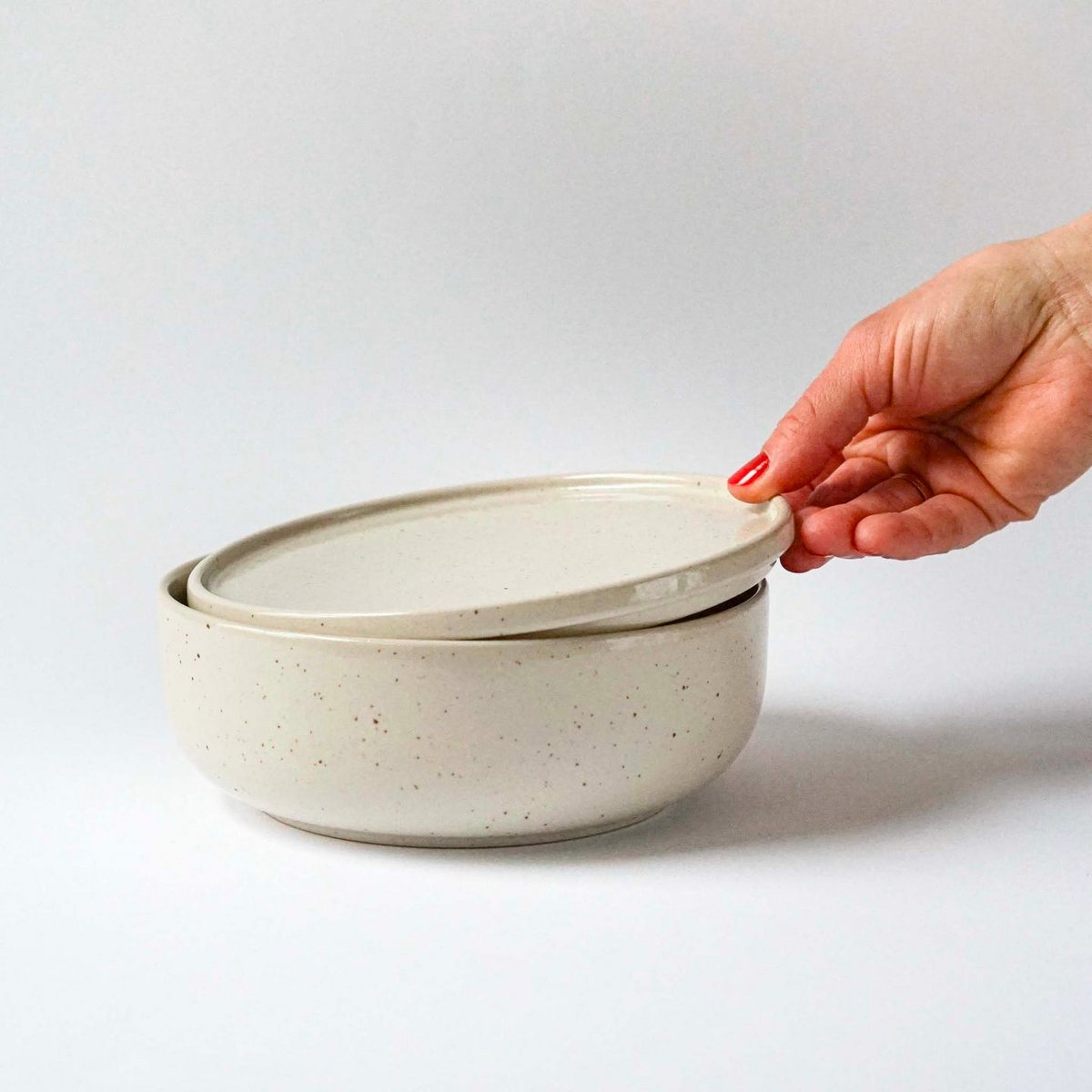Bowl 16 cm Hollyhock - sand & speckles - 600 ml